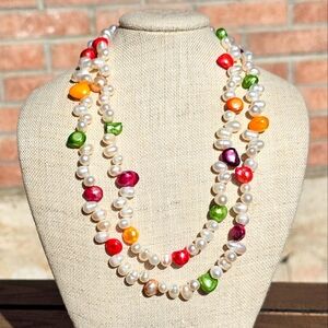 Genuine pearl & 925 clasp necklace